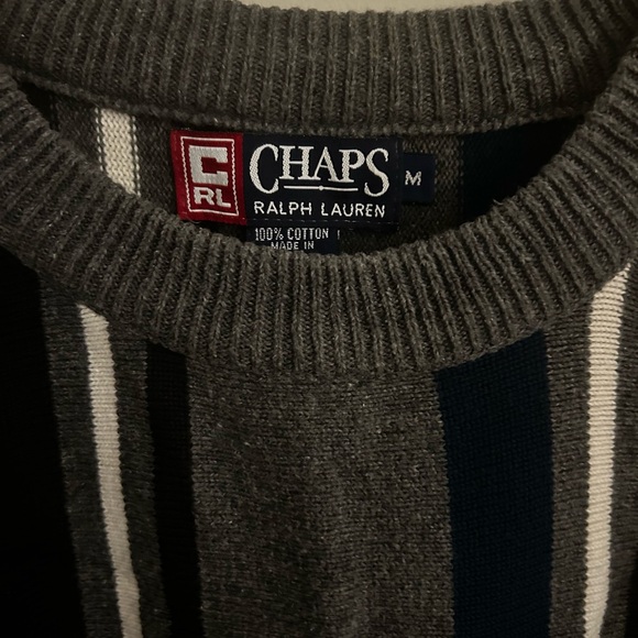 Men’s Chaps Multicolor Striped Crewneck Sweater - Picture 2 of 9